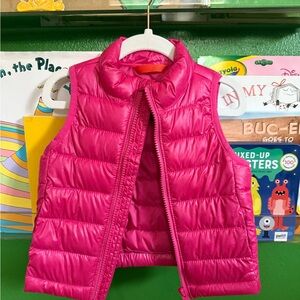 Primary Vibrant Pink Puffer Vest